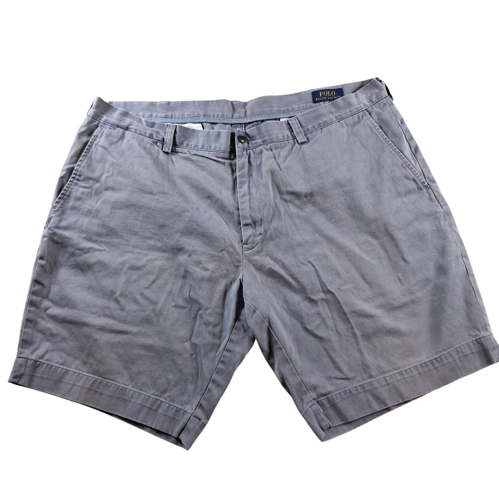 Polo Ralph Lauren Mens Chino Shorts 40 x 9 Light Gray Flat Front